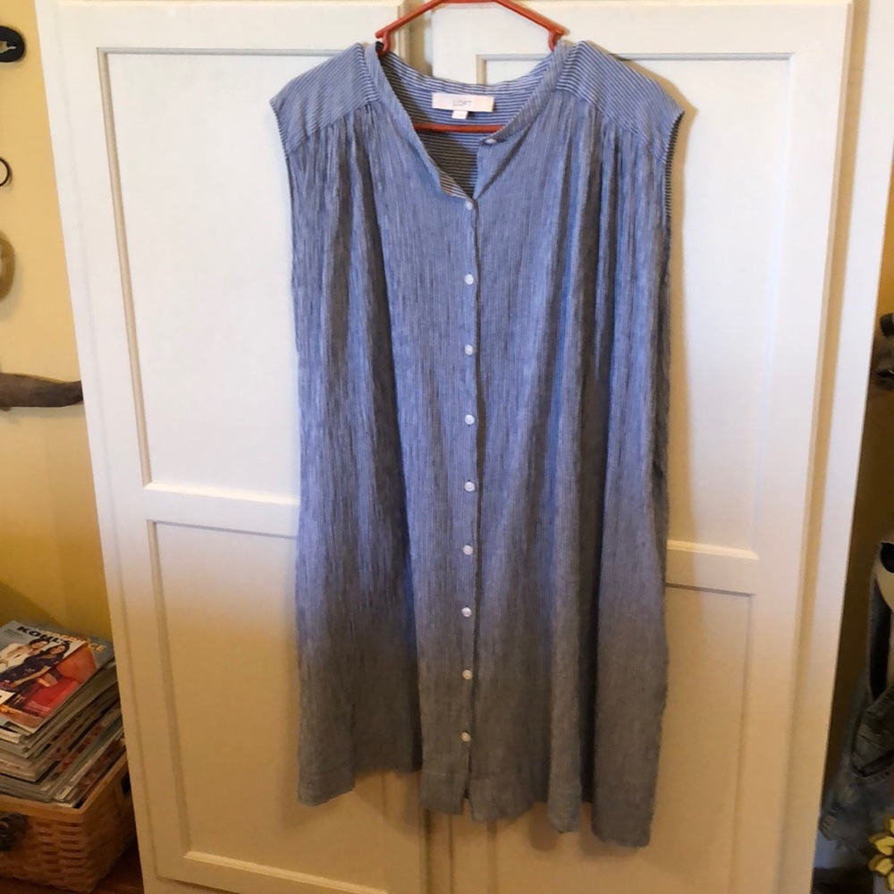 LOFT Sleeveless Shirt Dress Size Medium